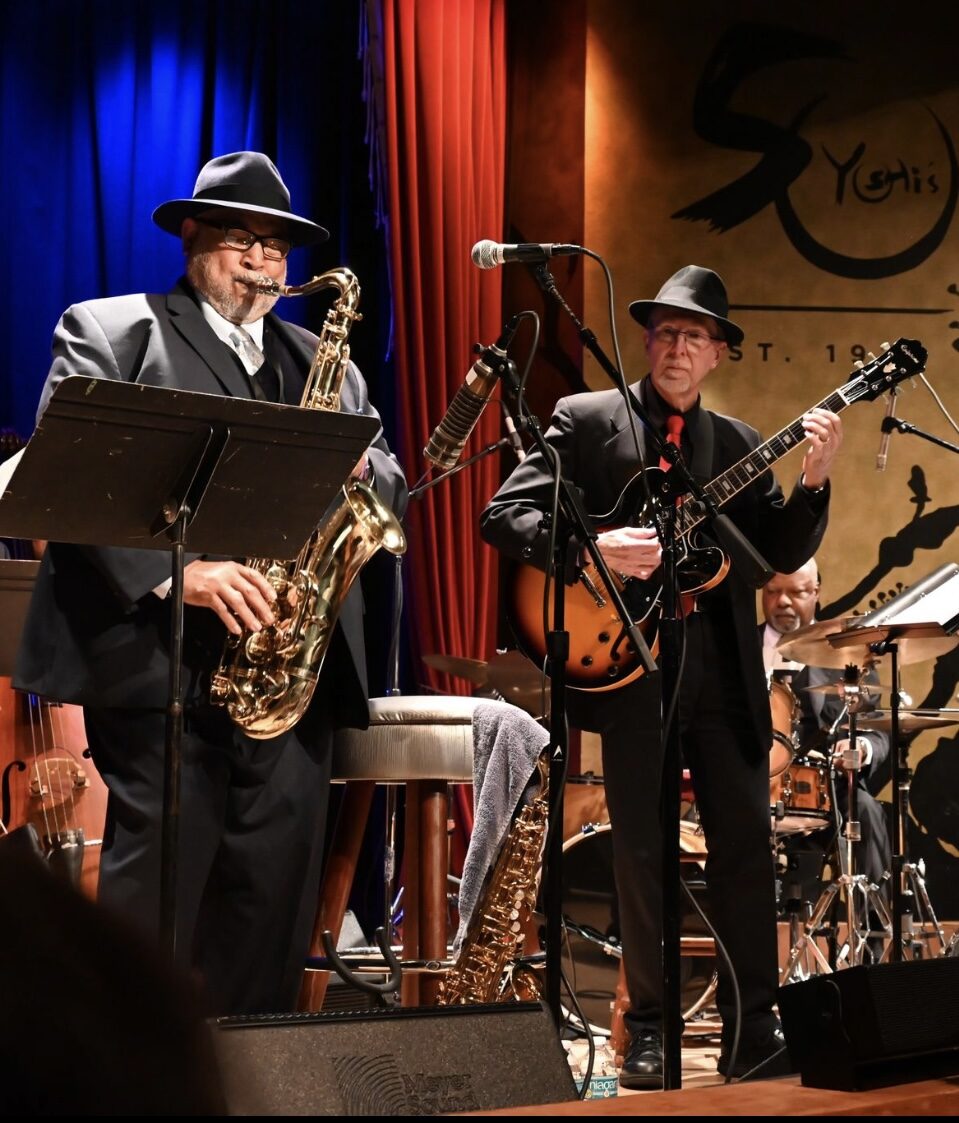 Ron Burris performing with his band on stage at Yoshi's jazz club, Oakland