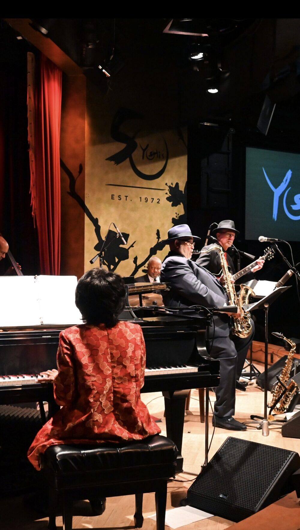 Ron Burris performing with the full band at Yoshi's